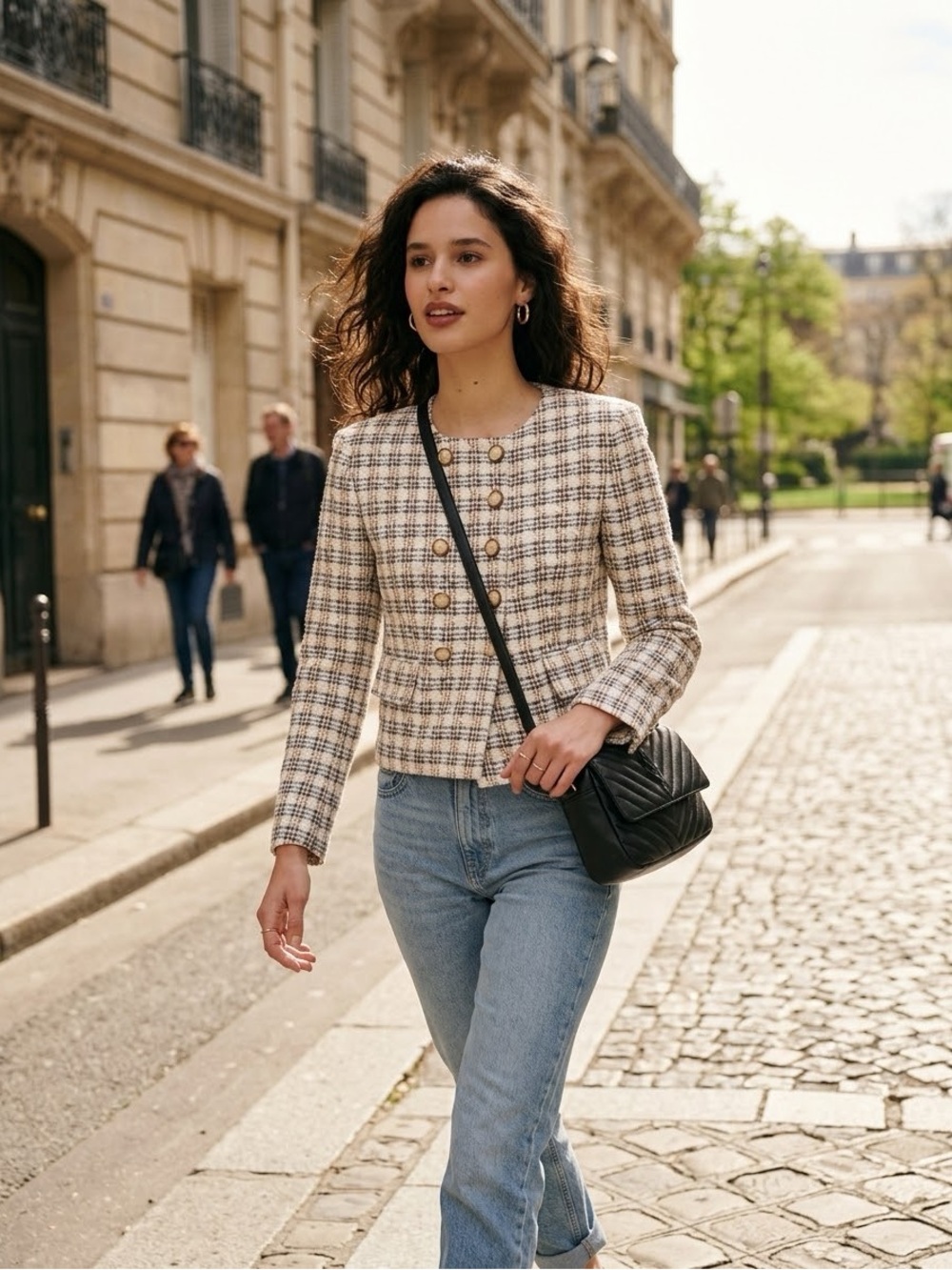 NWT Veronica Beard Bentley Check Tweed Crop Jacket SZ‎ 2